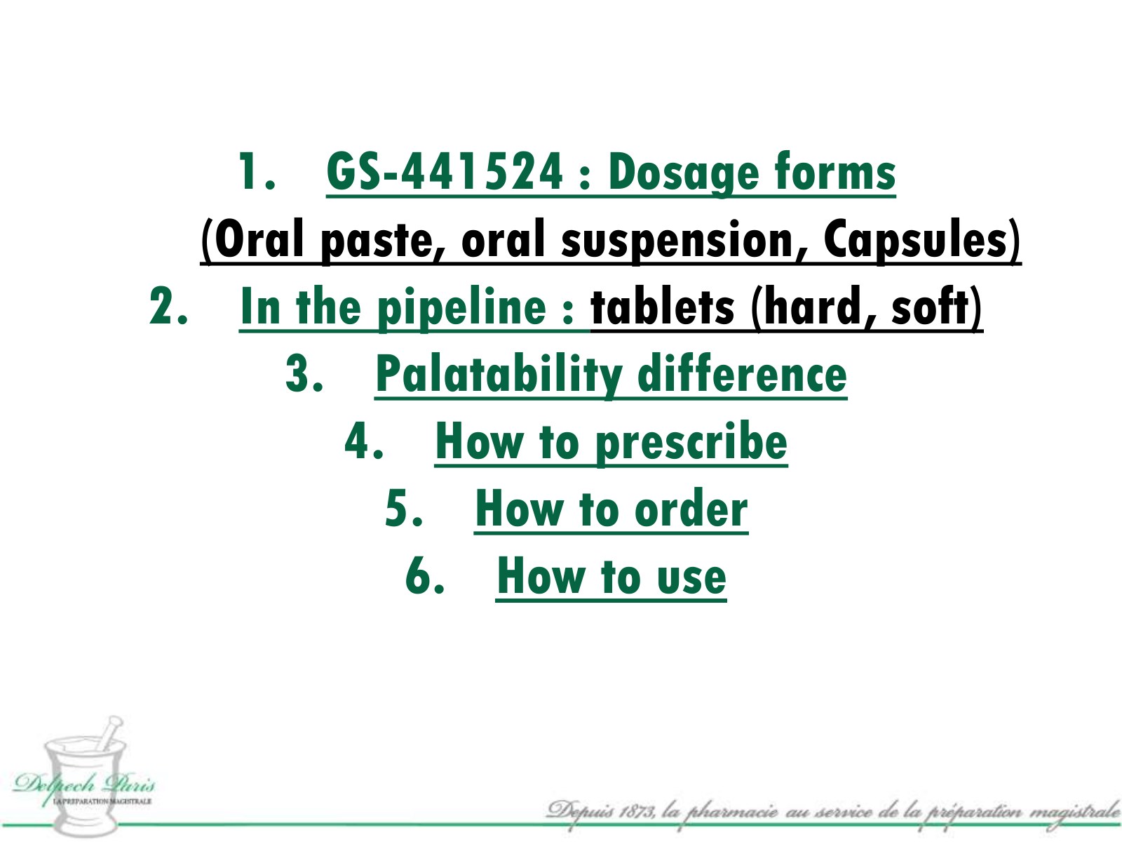 GS-441524 Compounding Forms by Delpech, Paris – slide 7 of 12